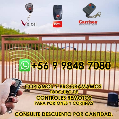 Controles Remotos Para Portones, Cortinas, Barreras de Seguridad y Alarmas.